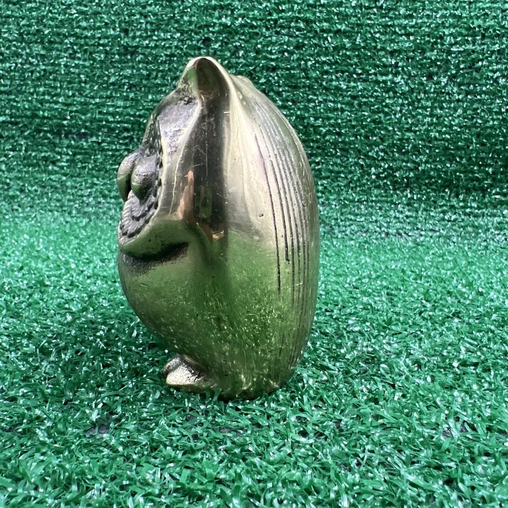 Seiden‎ Vintage Brass Owl Figurine Miniature Statue Paperweight